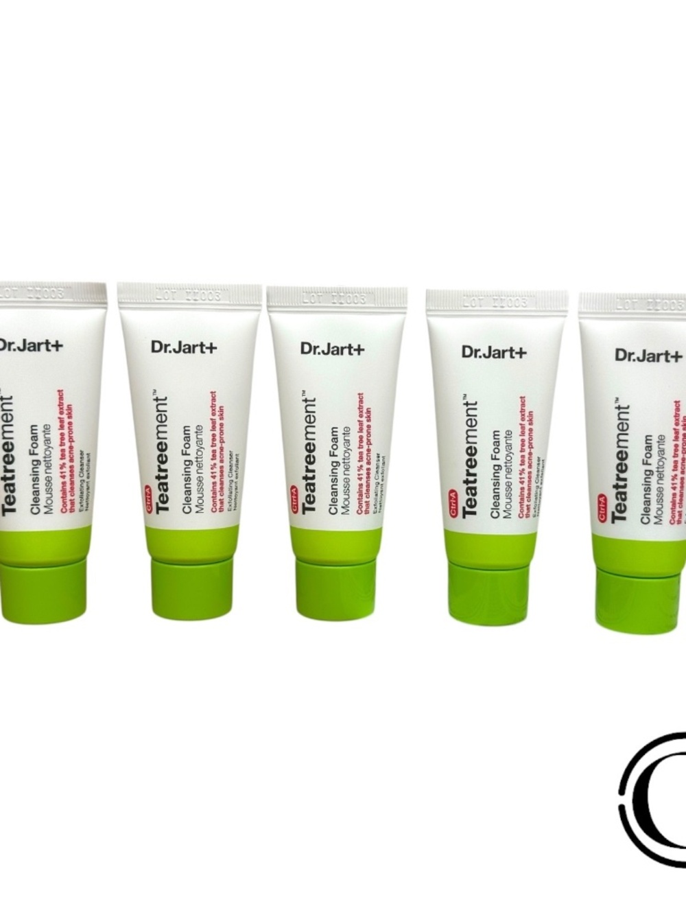 LOT OF 5 Dr.Jart+ Teatreement Cleansing Foam Face Wash 100 ml / 3.35 fl oz TOTAL